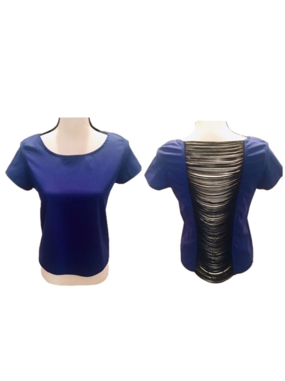 Milky Way Bright Blue Tee with Threading Down Back